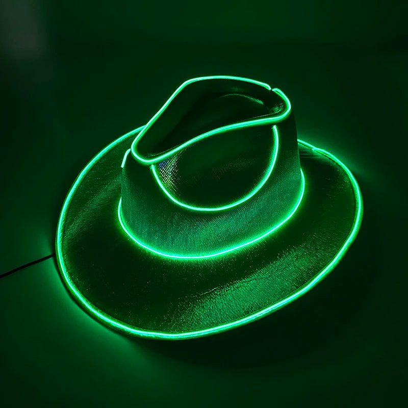 Glowing Neon Cowboy Hat